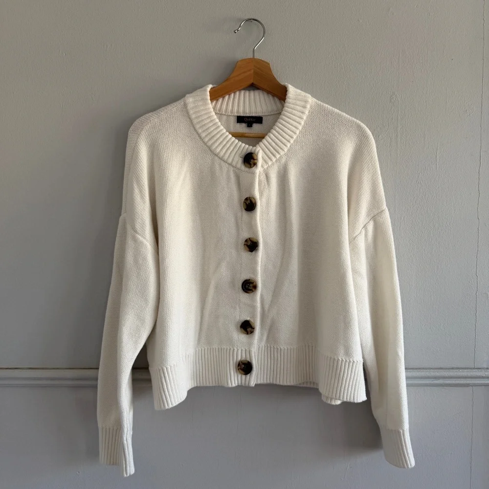 QUINCE > Cropped Cardigan - Picture 6 of 6